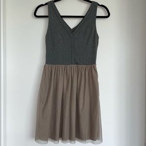 Jack by BB Dakota Gray/Tan Tulle Dress
